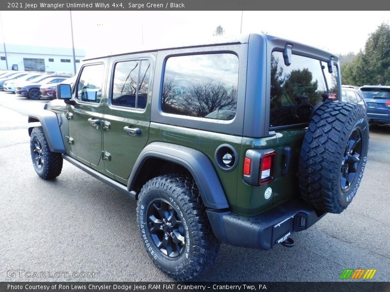 Sarge Green / Black 2021 Jeep Wrangler Unlimited Willys 4x4