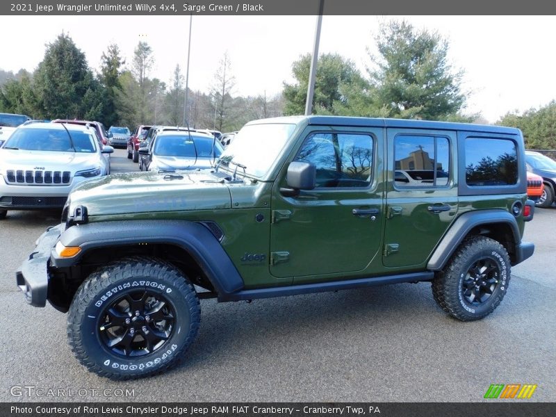 Sarge Green / Black 2021 Jeep Wrangler Unlimited Willys 4x4