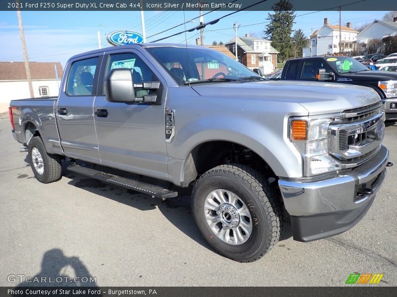 Iconic Silver / Medium Earth Gray 2021 Ford F250 Super Duty XL Crew Cab 4x4