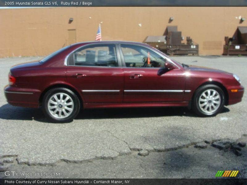 Ruby Red / Beige 2005 Hyundai Sonata GLS V6