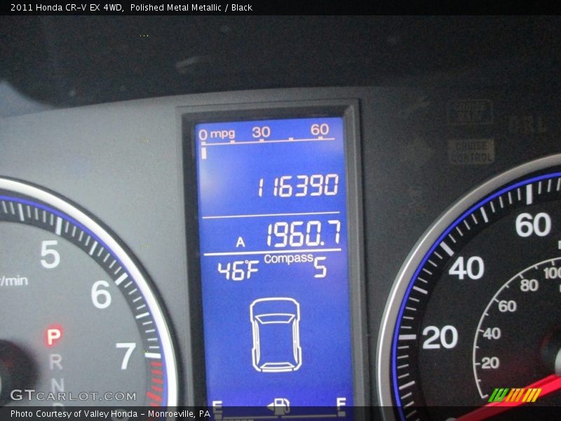 Polished Metal Metallic / Black 2011 Honda CR-V EX 4WD