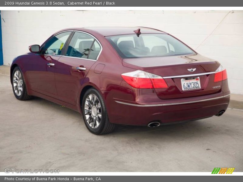 Cabernet Red Pearl / Black 2009 Hyundai Genesis 3.8 Sedan