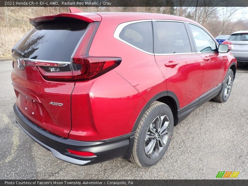 Radiant Red Metallic / Gray 2021 Honda CR-V EX-L AWD
