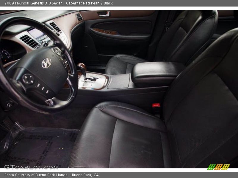 Cabernet Red Pearl / Black 2009 Hyundai Genesis 3.8 Sedan