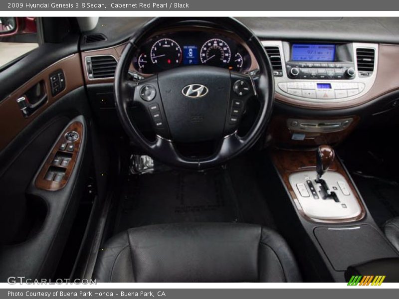 Cabernet Red Pearl / Black 2009 Hyundai Genesis 3.8 Sedan