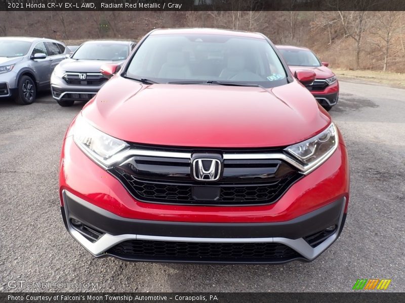 Radiant Red Metallic / Gray 2021 Honda CR-V EX-L AWD
