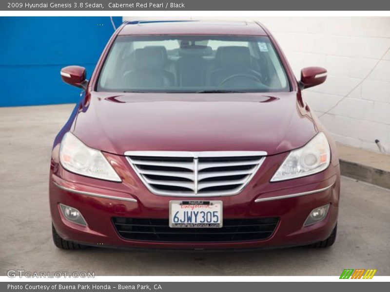 Cabernet Red Pearl / Black 2009 Hyundai Genesis 3.8 Sedan
