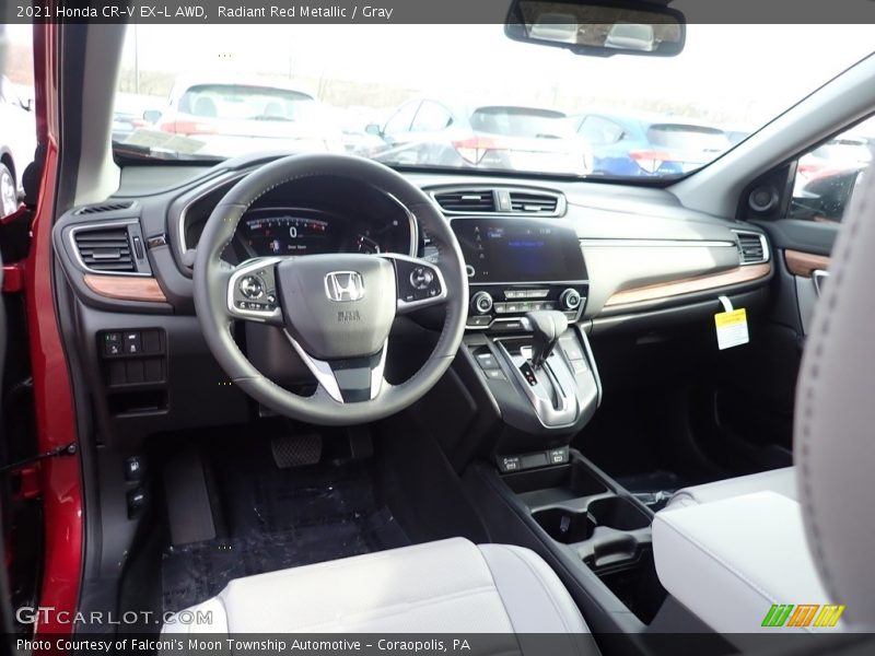 Radiant Red Metallic / Gray 2021 Honda CR-V EX-L AWD
