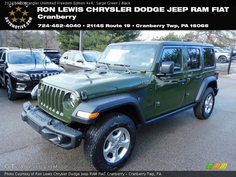Sarge Green / Black 2021 Jeep Wrangler Unlimited Freedom Edition 4x4