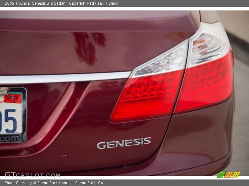 Cabernet Red Pearl / Black 2009 Hyundai Genesis 3.8 Sedan