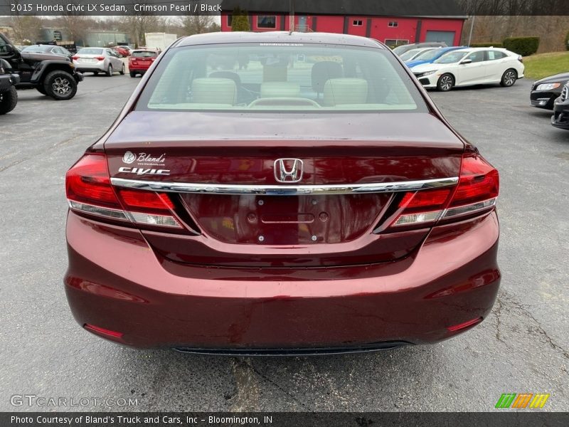 Crimson Pearl / Black 2015 Honda Civic LX Sedan