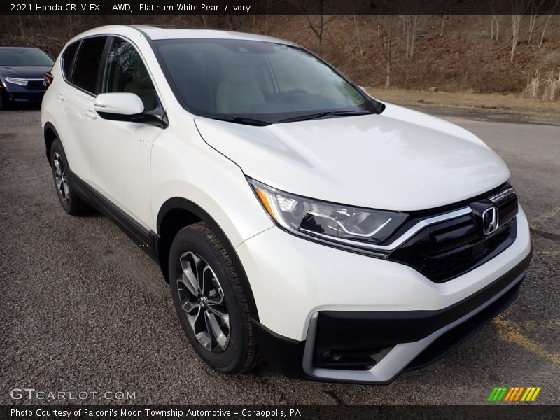 Platinum White Pearl / Ivory 2021 Honda CR-V EX-L AWD