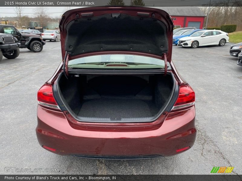 Crimson Pearl / Black 2015 Honda Civic LX Sedan