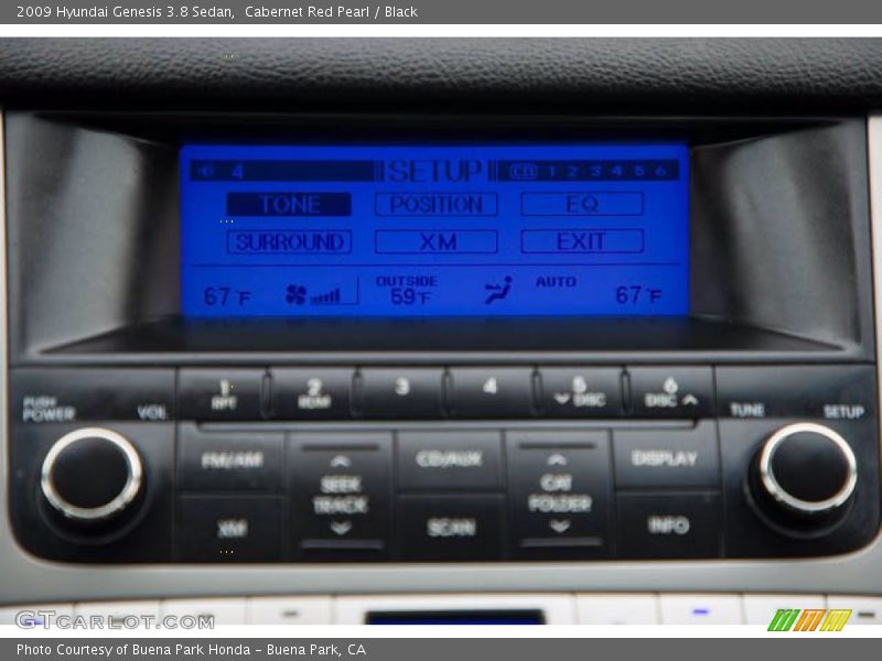 Cabernet Red Pearl / Black 2009 Hyundai Genesis 3.8 Sedan