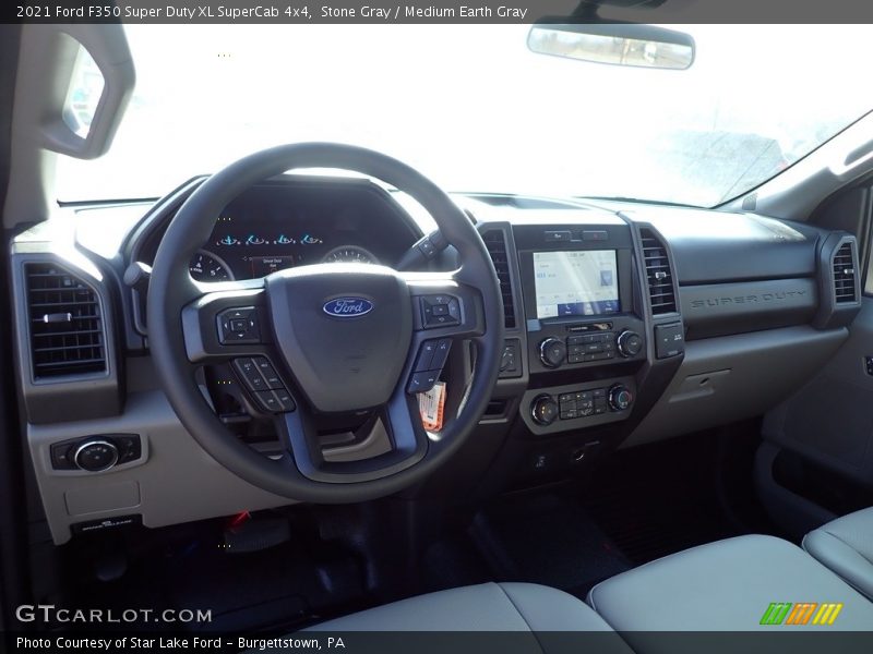 Stone Gray / Medium Earth Gray 2021 Ford F350 Super Duty XL SuperCab 4x4
