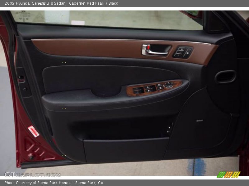 Cabernet Red Pearl / Black 2009 Hyundai Genesis 3.8 Sedan