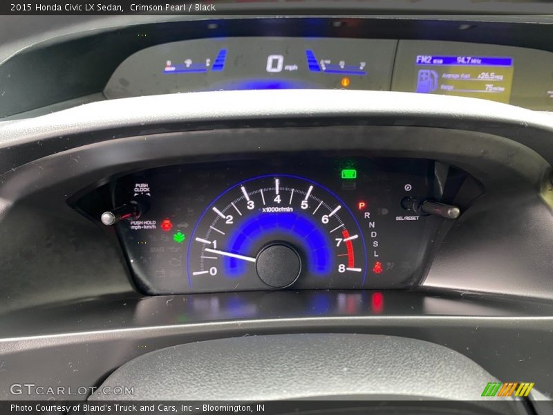 Crimson Pearl / Black 2015 Honda Civic LX Sedan