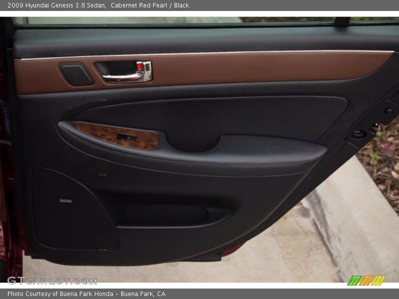 Cabernet Red Pearl / Black 2009 Hyundai Genesis 3.8 Sedan
