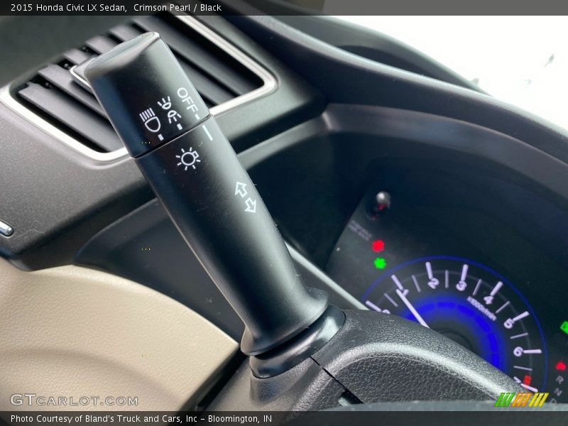 Crimson Pearl / Black 2015 Honda Civic LX Sedan