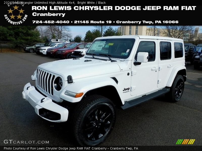 Bright White / Black 2021 Jeep Wrangler Unlimited High Altitude 4x4