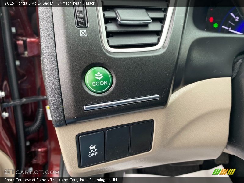 Crimson Pearl / Black 2015 Honda Civic LX Sedan