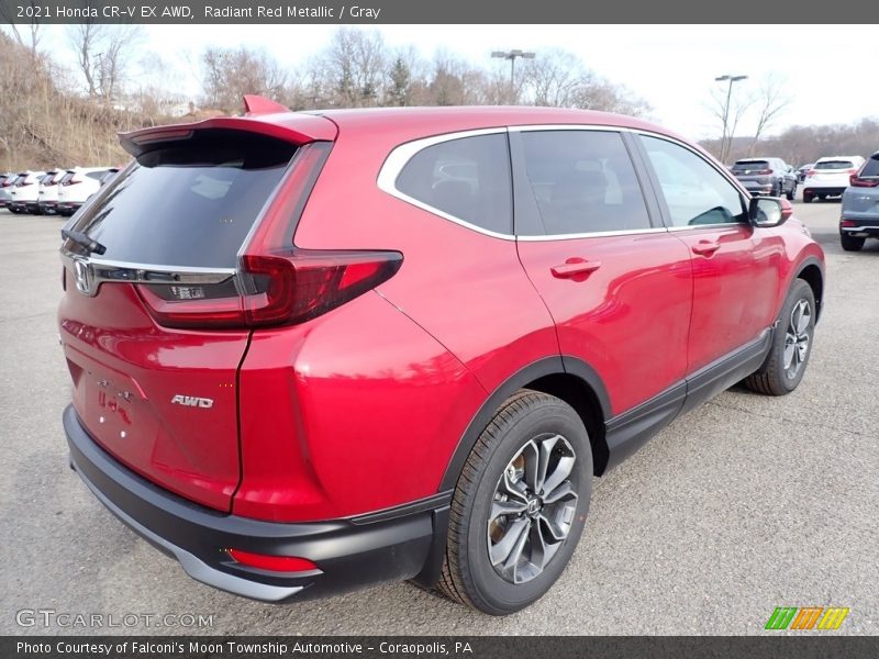 Radiant Red Metallic / Gray 2021 Honda CR-V EX AWD