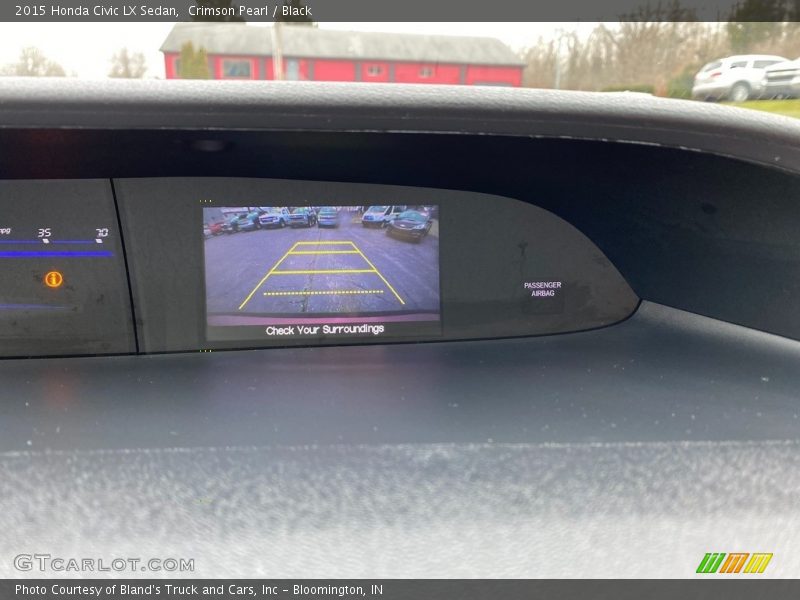 Crimson Pearl / Black 2015 Honda Civic LX Sedan