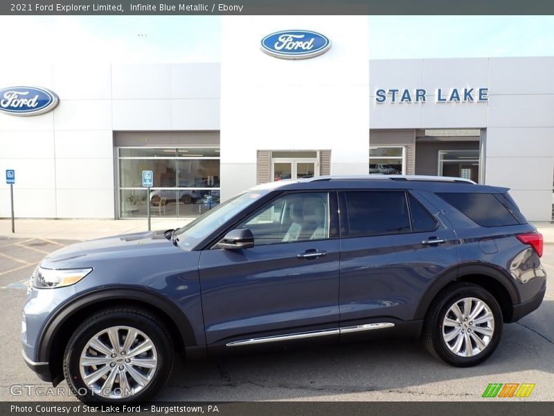 Infinite Blue Metallic / Ebony 2021 Ford Explorer Limited
