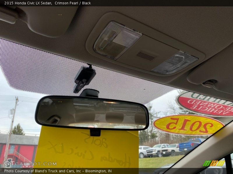Crimson Pearl / Black 2015 Honda Civic LX Sedan