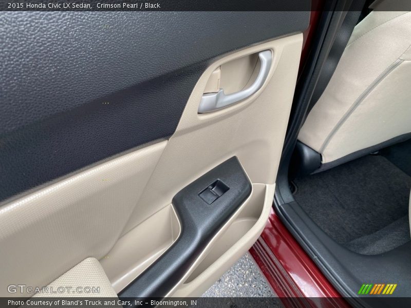 Crimson Pearl / Black 2015 Honda Civic LX Sedan