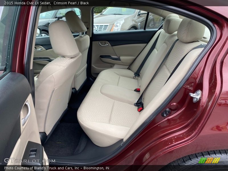 Crimson Pearl / Black 2015 Honda Civic LX Sedan