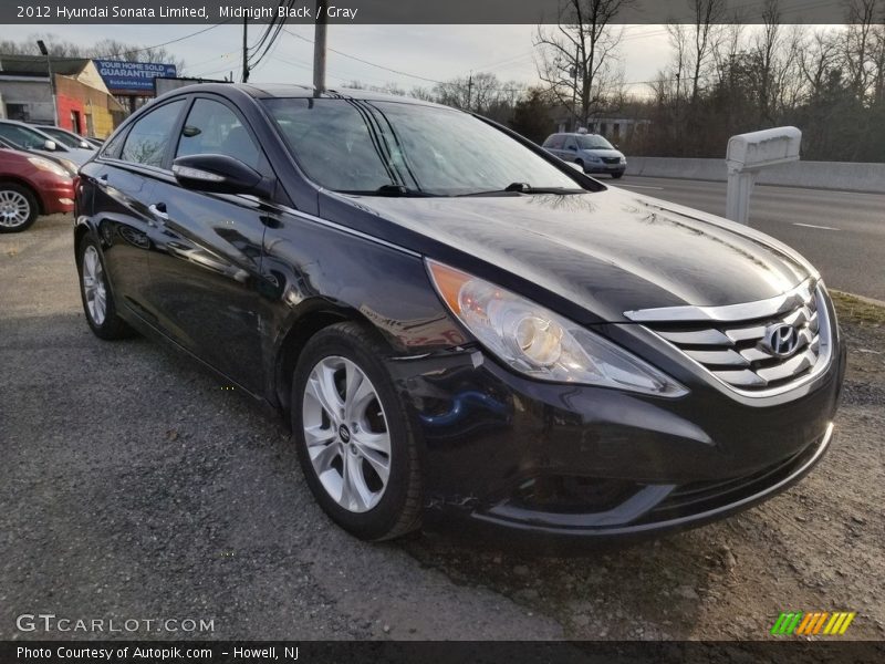 Midnight Black / Gray 2012 Hyundai Sonata Limited