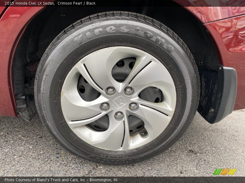 Crimson Pearl / Black 2015 Honda Civic LX Sedan