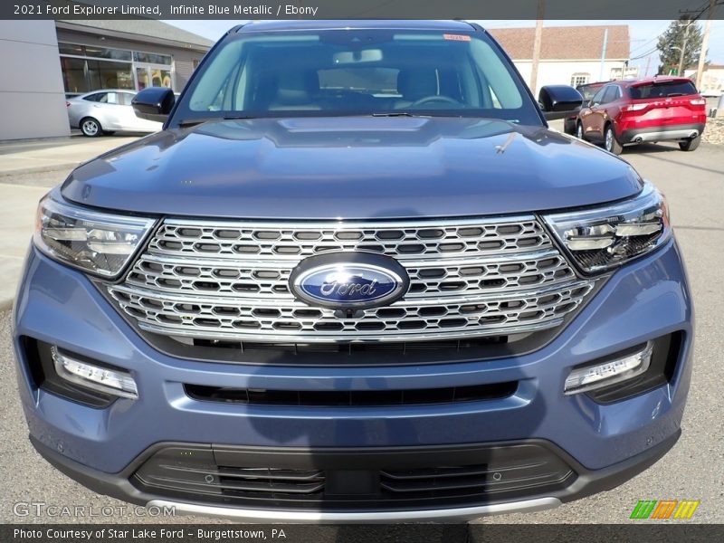 Infinite Blue Metallic / Ebony 2021 Ford Explorer Limited