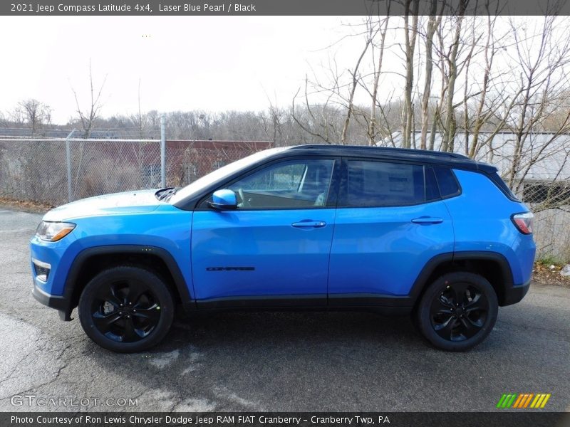 Laser Blue Pearl / Black 2021 Jeep Compass Latitude 4x4