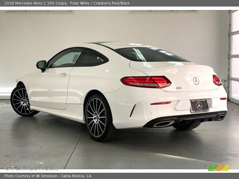 Polar White / Cranberry Red/Black 2018 Mercedes-Benz C 300 Coupe