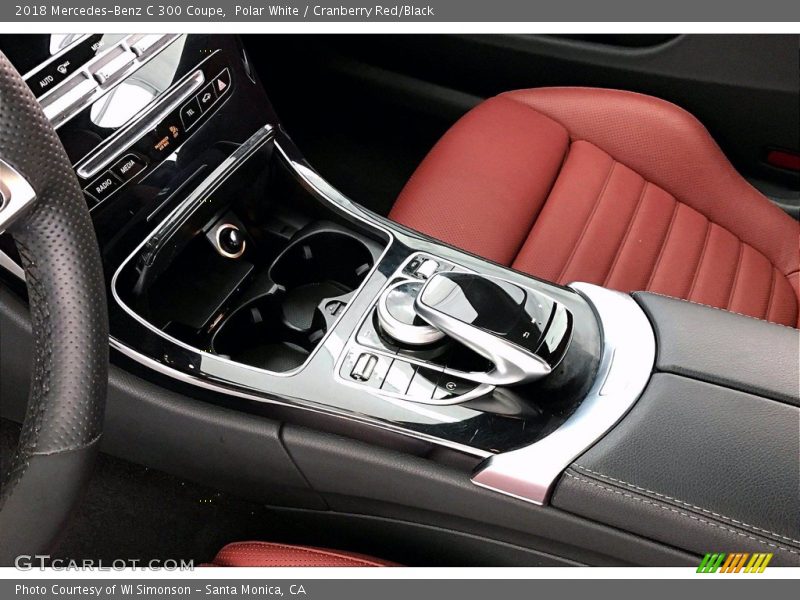 Polar White / Cranberry Red/Black 2018 Mercedes-Benz C 300 Coupe