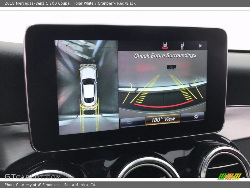 Polar White / Cranberry Red/Black 2018 Mercedes-Benz C 300 Coupe