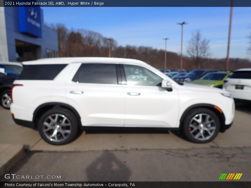 Hyper White / Beige 2021 Hyundai Palisade SEL AWD