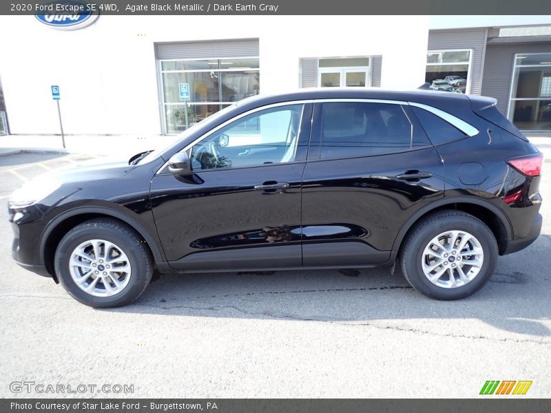 Agate Black Metallic / Dark Earth Gray 2020 Ford Escape SE 4WD