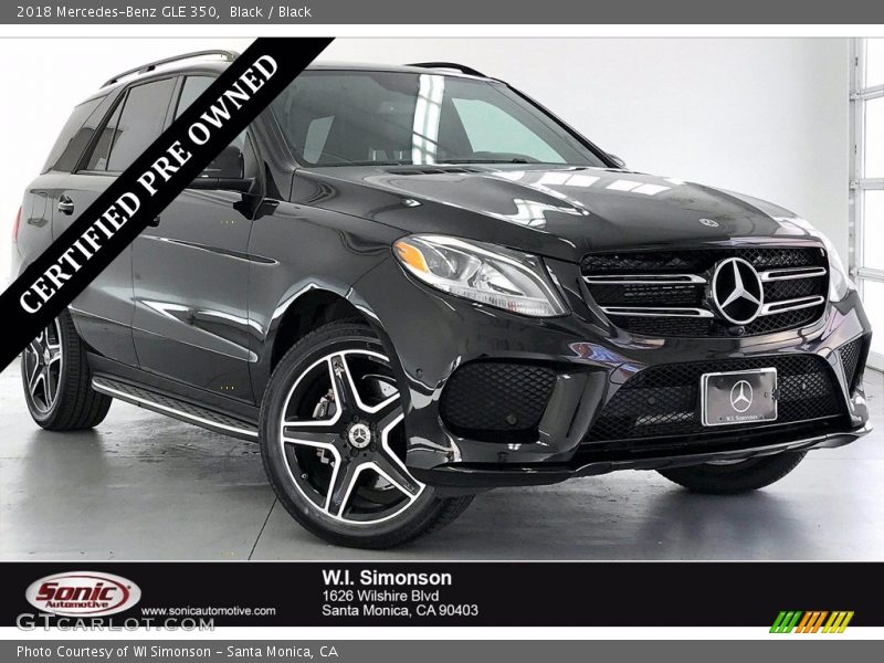 Black / Black 2018 Mercedes-Benz GLE 350