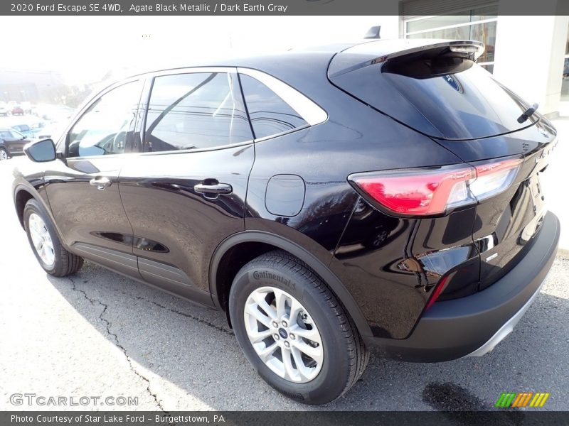 Agate Black Metallic / Dark Earth Gray 2020 Ford Escape SE 4WD