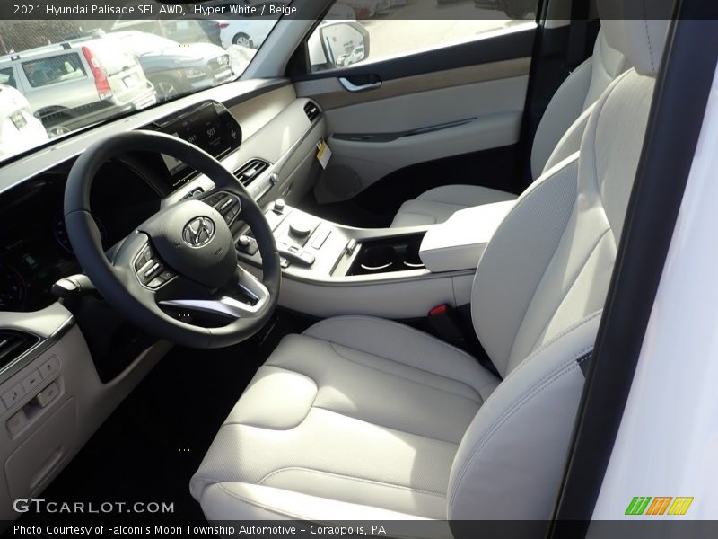 Hyper White / Beige 2021 Hyundai Palisade SEL AWD
