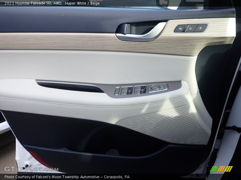 Hyper White / Beige 2021 Hyundai Palisade SEL AWD