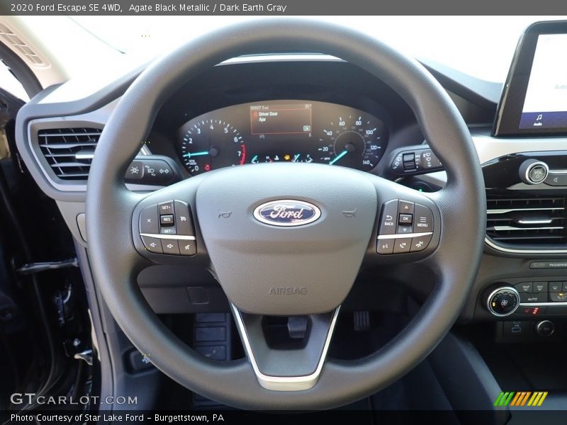 Agate Black Metallic / Dark Earth Gray 2020 Ford Escape SE 4WD