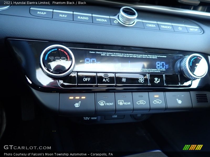 Phantom Black / Black 2021 Hyundai Elantra Limited