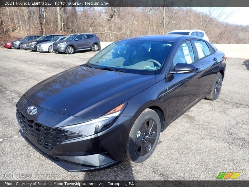 Portofino Gray / Medium Gray 2021 Hyundai Elantra SEL