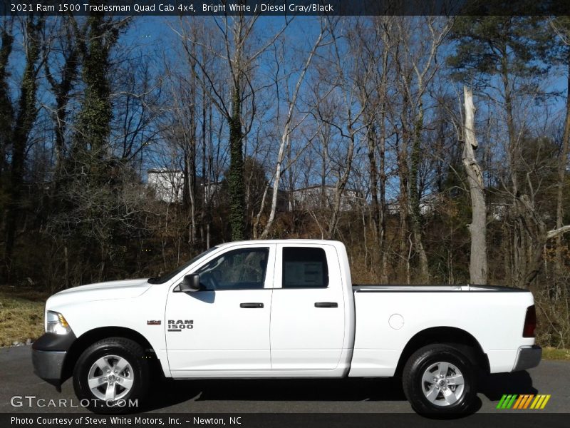 Bright White / Diesel Gray/Black 2021 Ram 1500 Tradesman Quad Cab 4x4