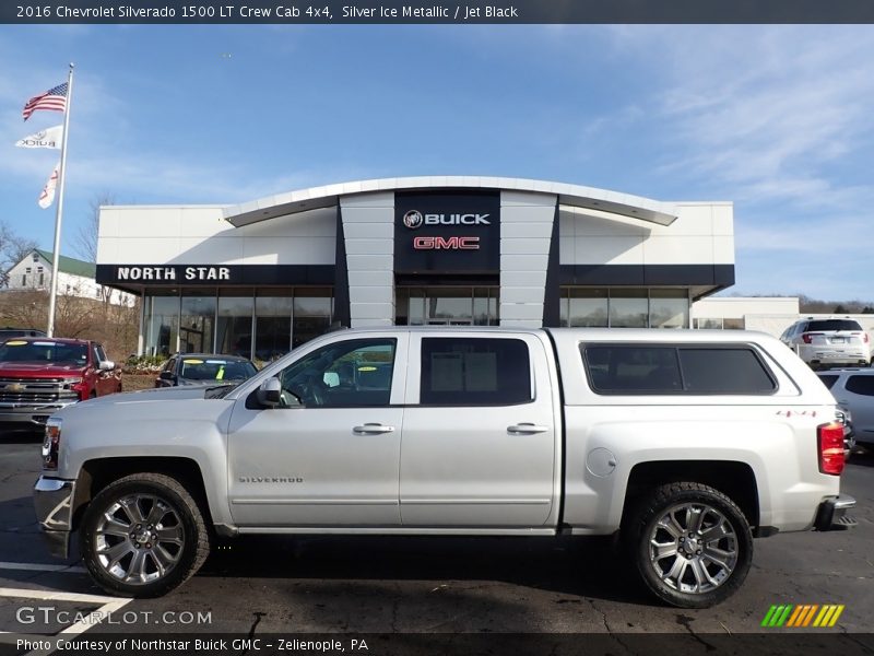 Silver Ice Metallic / Jet Black 2016 Chevrolet Silverado 1500 LT Crew Cab 4x4