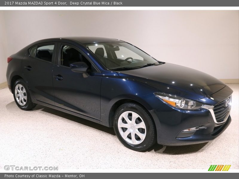 Deep Crystal Blue Mica / Black 2017 Mazda MAZDA3 Sport 4 Door